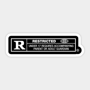 Rated R Warning Sticker